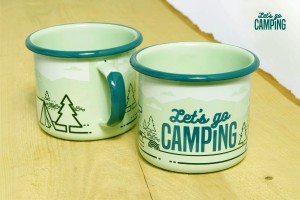 kubek emaliowany Let's go camping